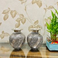 Vintage German Silver Flower Vase_ Engraved Floral Decor - Etsy